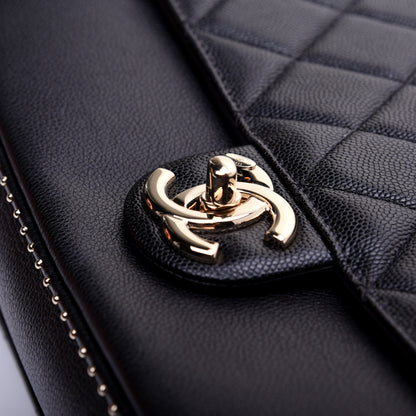 Chanel Caviar Quilted Large Studded Flap Black 10 of 13