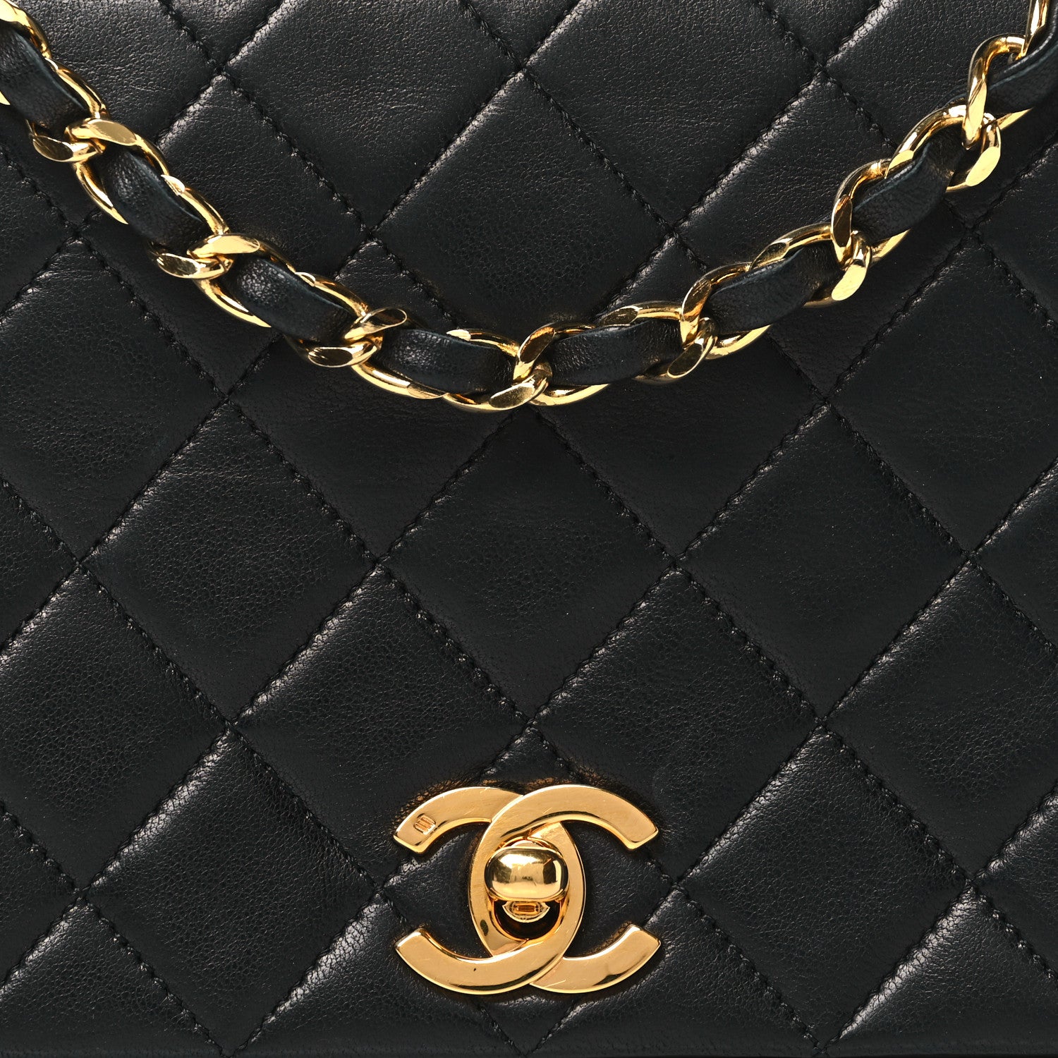 Chanel Lambskin Quilted Small Single Flap Black 8 of 10