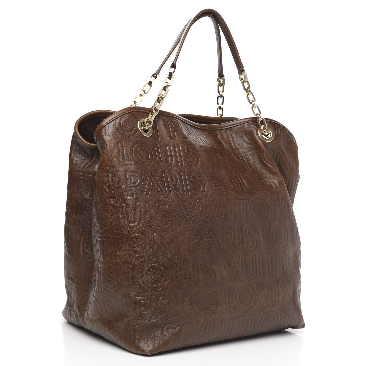 Louis Vuitton Monogram Paris Souple Whisper GM Chocolate 3 of 14