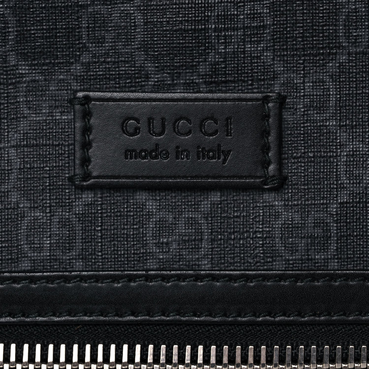 Gucci GG Supreme Monogram Appia Calfskin Web Flat Messenger Bag Black Grey 9 of 13