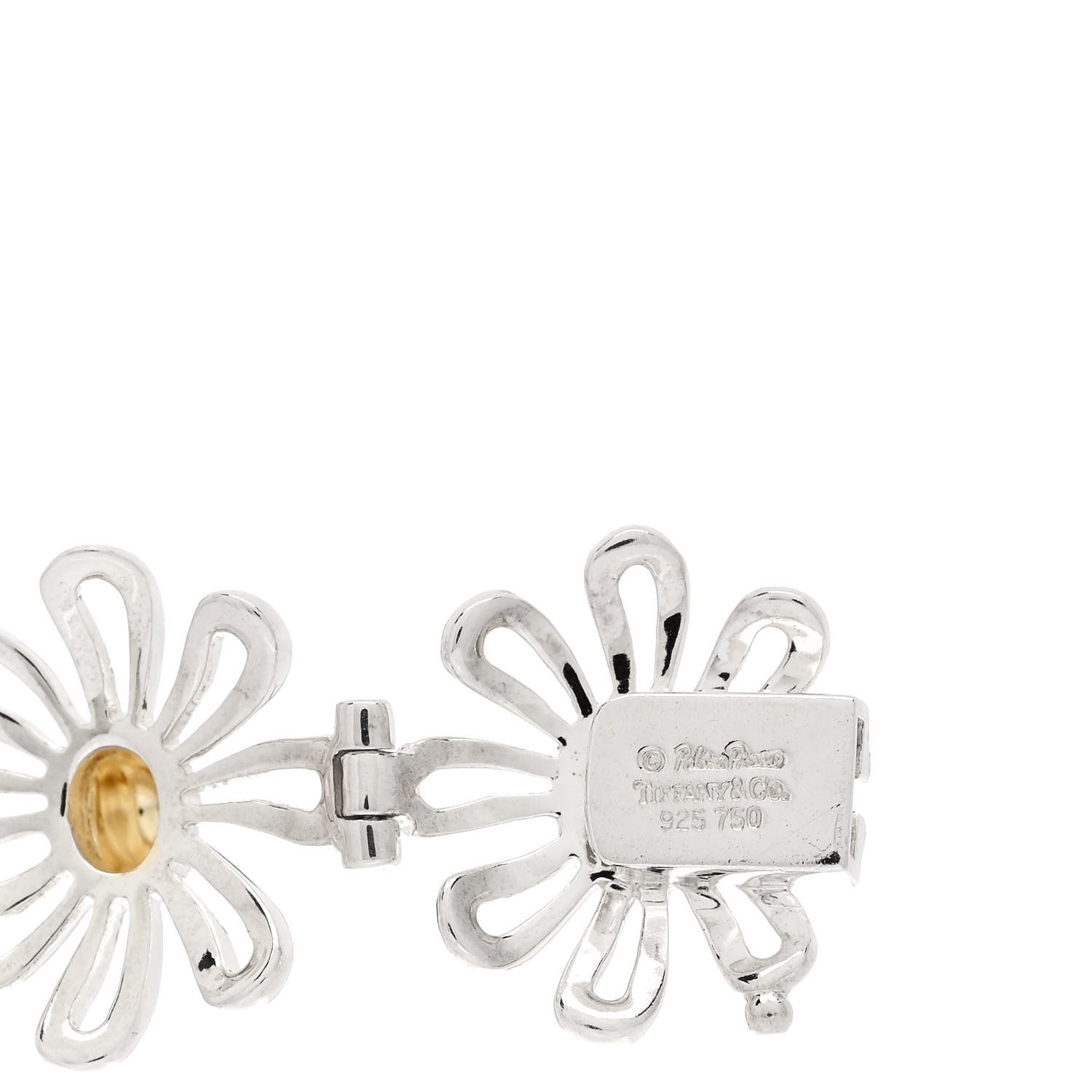 Tiffany Sterling Silver 18K Yellow Gold Paloma Picasso Daisy Bracelet 3 of 4