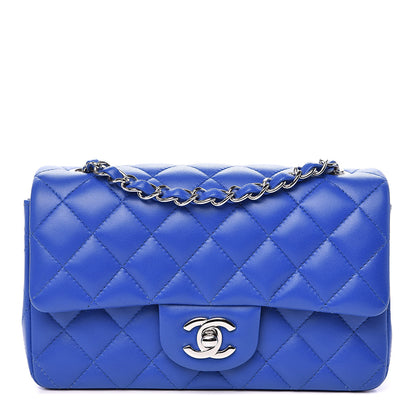 Chanel Lambskin Quilted Mini Rectangular Flap Royal Blue 1 of 12