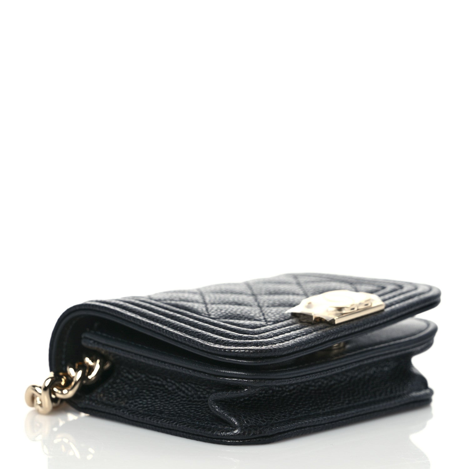 Chanel Caviar Quilted Boy Flap Waist Belt Bag Black 4 of 10
