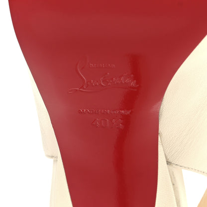 Christian Louboutin Nappa PVC V Sling 85 Pumps 40.5 White 7 of 10