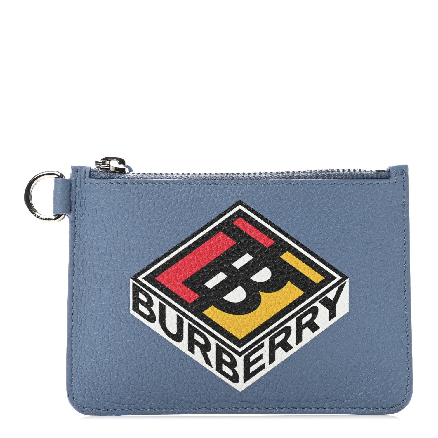 Burberry Grainy Calfskin Logo Graphic Zip Pouch Pale Bluebell 1 of 4