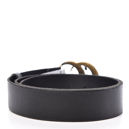 Gucci Calfskin Crystal Double G Belt 95 38 Black Multicolor 3 of 6