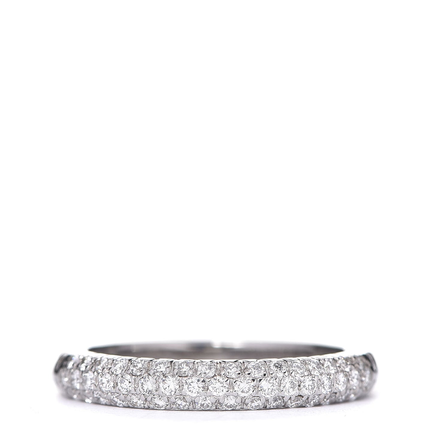 18K White Gold Diamond Band Ring 51 5.75