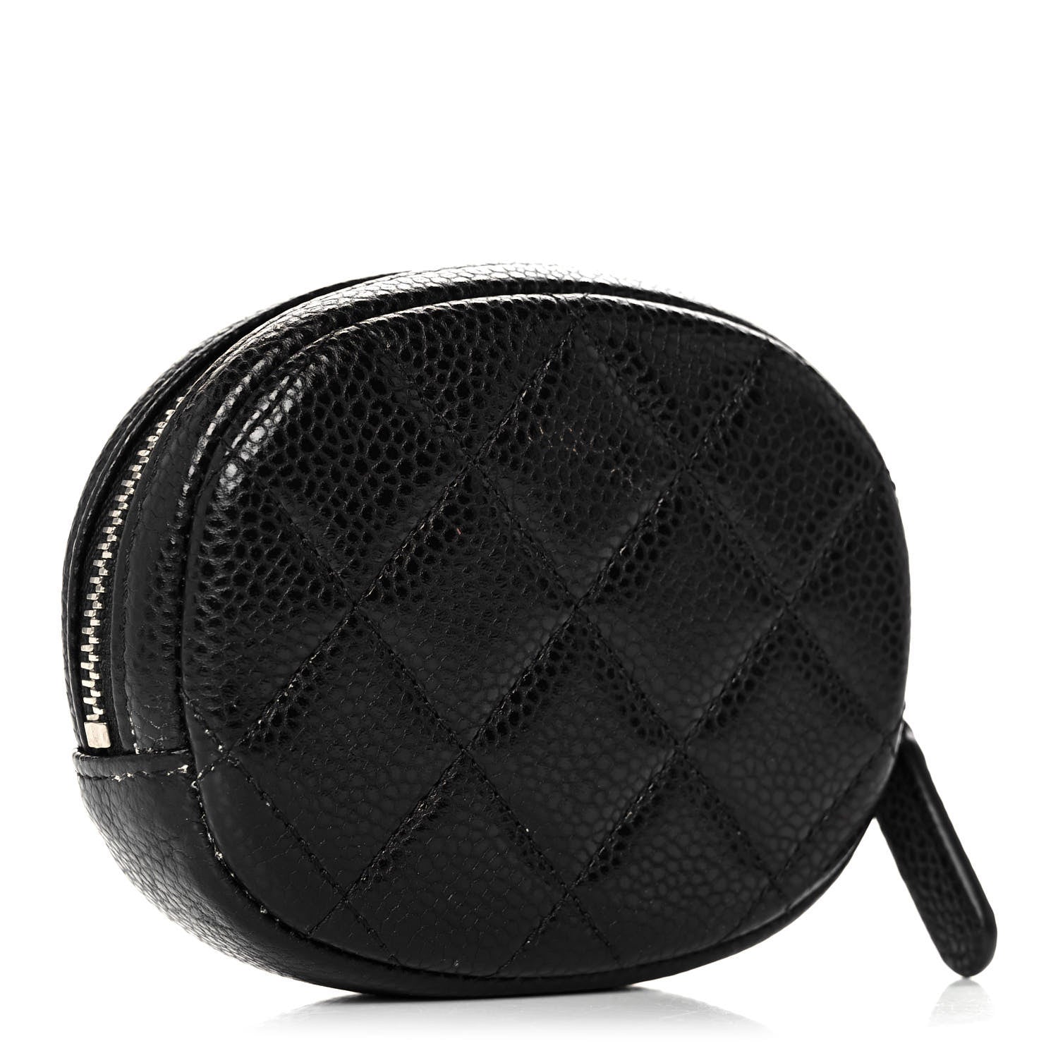 Chanel Caviar Quilted Zip Around Classic Coin Purse Black 3 of 10