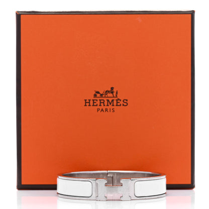 Hermes Enamel Narrow Clic Clac H Bracelet PM White 5 of 5