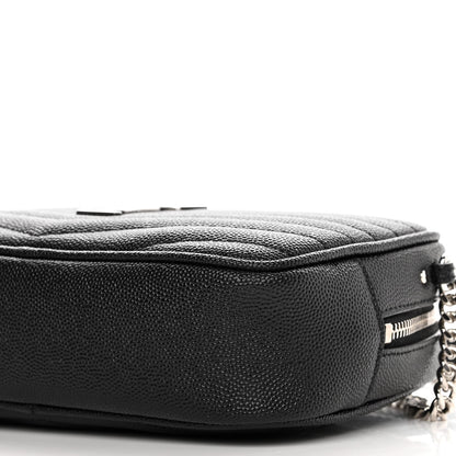 Saint Laurent Grain De Poudre Matelasse Monogram Mini Lou Camera Bag Black 9 of 9