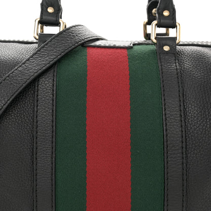 Gucci Calfskin Vintage Web Medium Boston Black 9 of 17