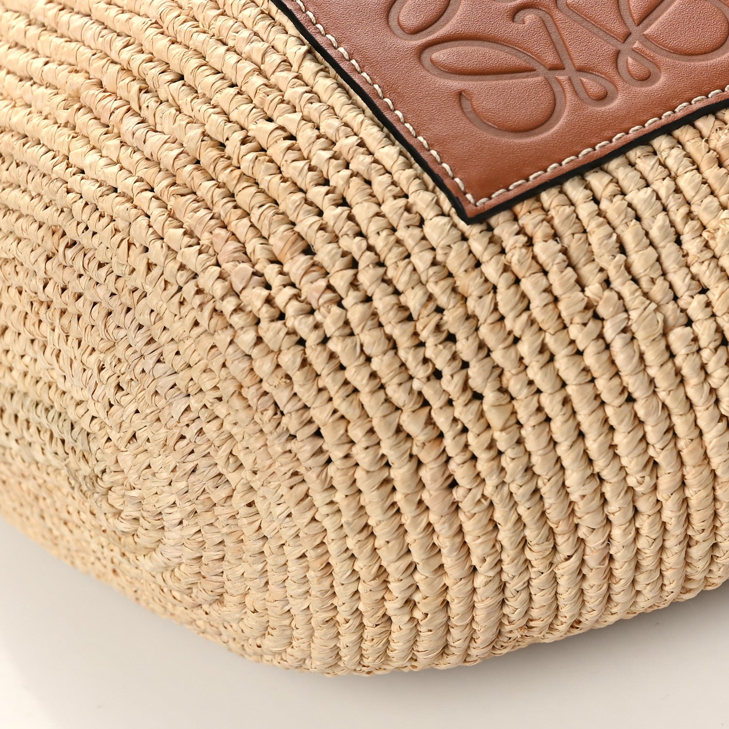 Loewe Calfskin Raffia Bucket Bag Natural Tan 7 of 7