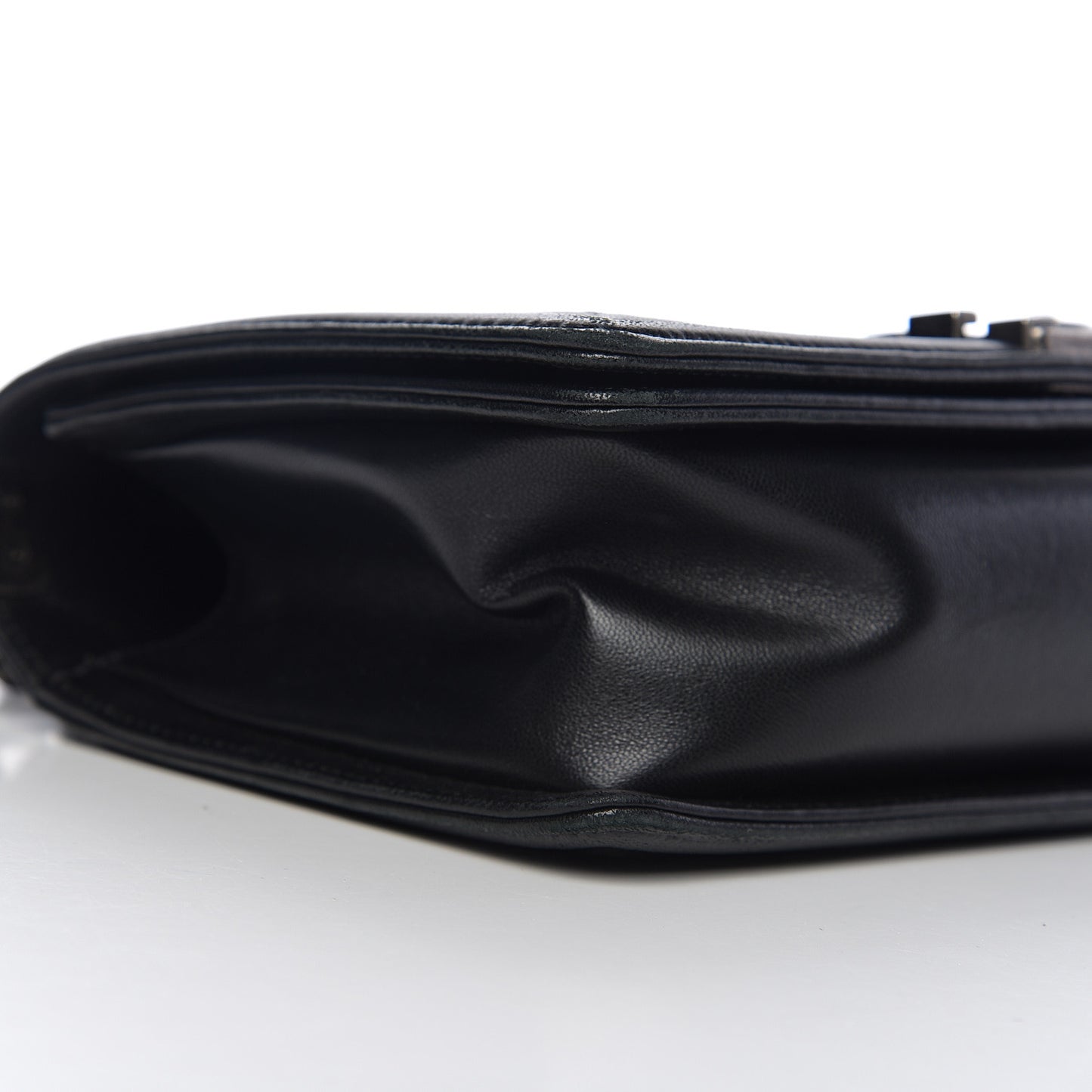 Lambskin Quilted Medium Boy Flap Black