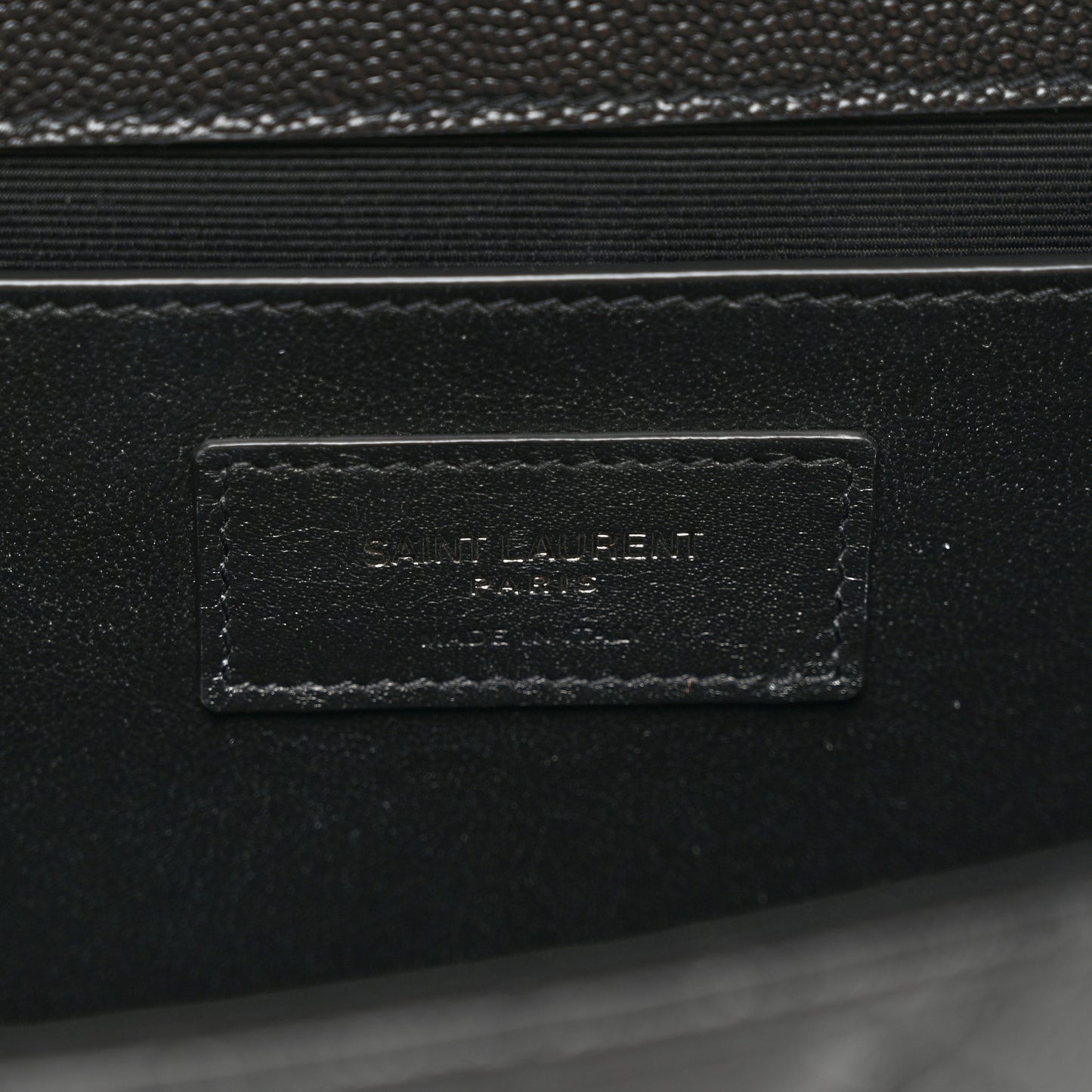 Grain De Poudre Textured Mixed Matelasse Triquilt Medium Monogram Monochrome Satchel Black