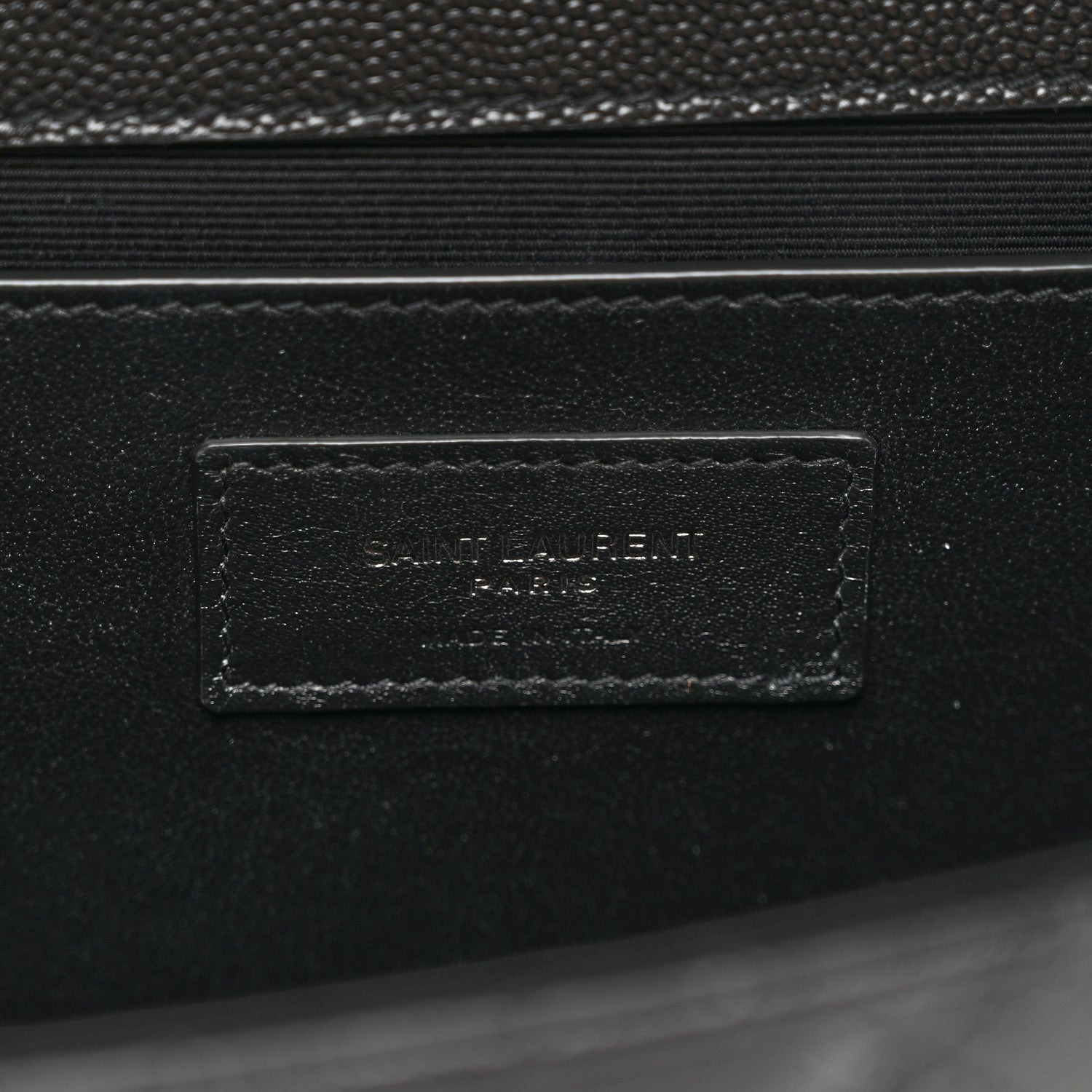 Saint Laurent Grain De Poudre Textured Mixed Matelasse Triquilt Medium Monogram Monochrome Satchel Black 6 of 10