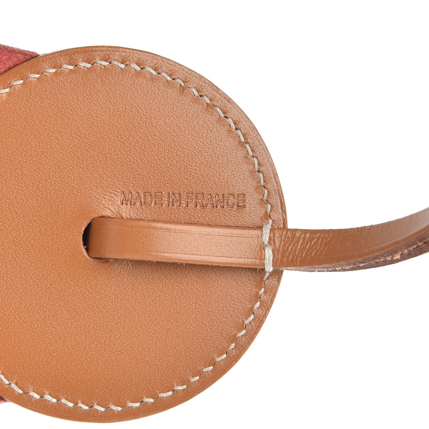 Vache Hunter Milo Lambskin Paddock Flot Bag Charm Rose Azalee Malachite