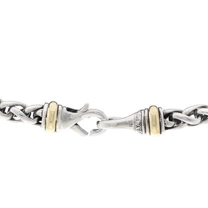 David Yurman Sterling Silver 14K Yellow Gold 6mm Wheat Chain Necklace 4 of 4