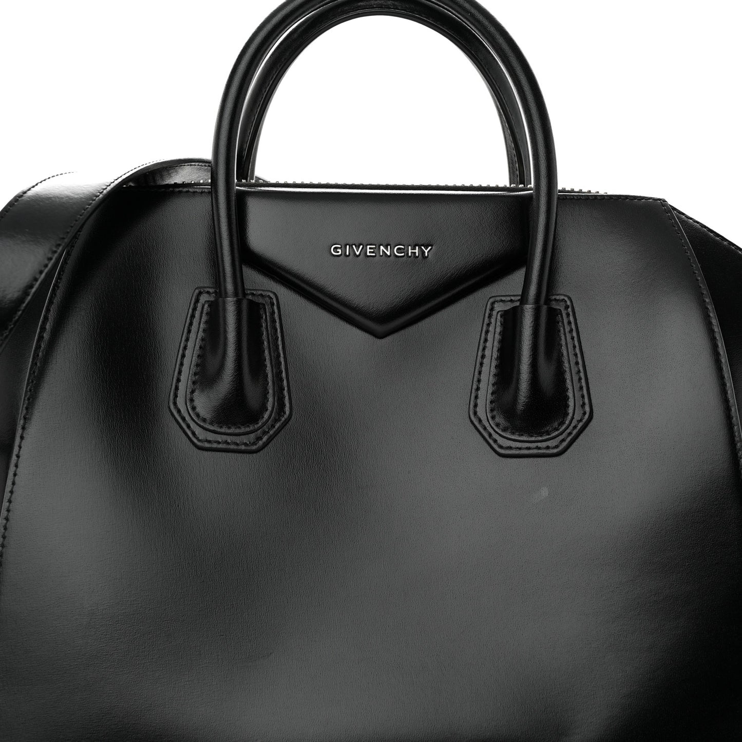 Shiny Lord Calfskin Medium Antigona Black