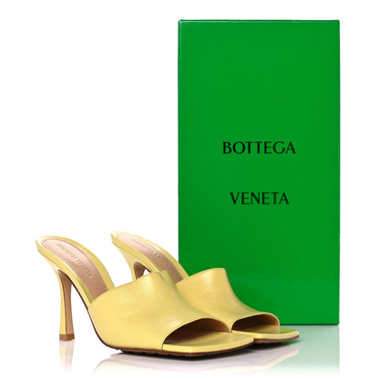 Bottega Veneta Lambskin Stretch Mule Sandals 37.5 Pear 10 of 10