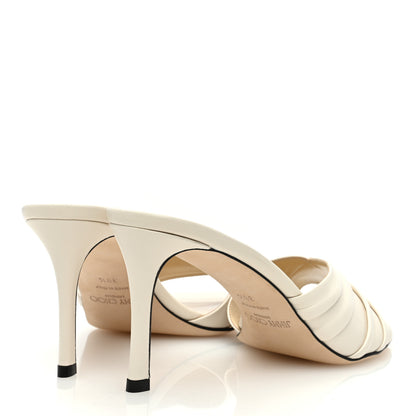 Jimmy Choo Luxe Nappa Basil 75 Sandals 39.5 Latte 4 of 8