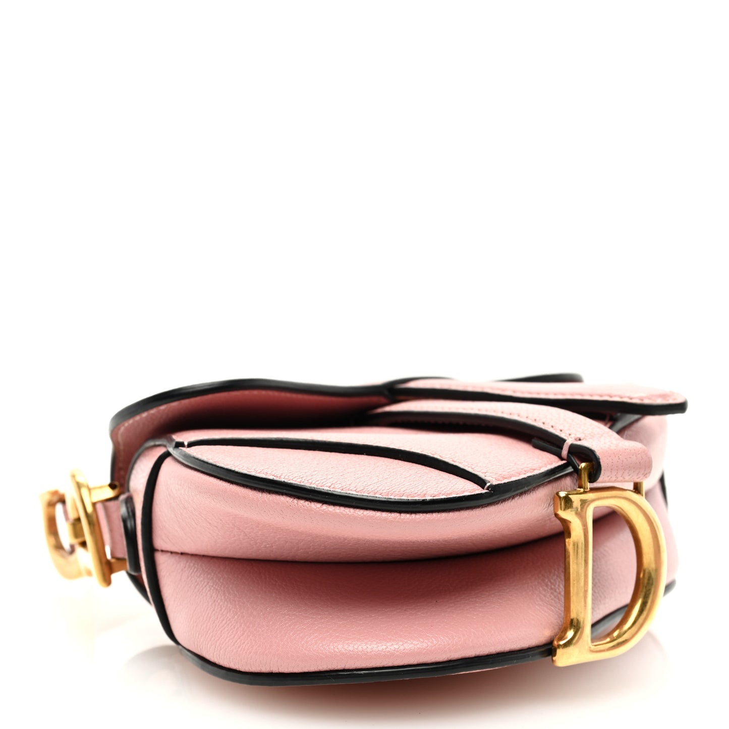 Goatskin Micro Saddle Bag With Strap Old Rose