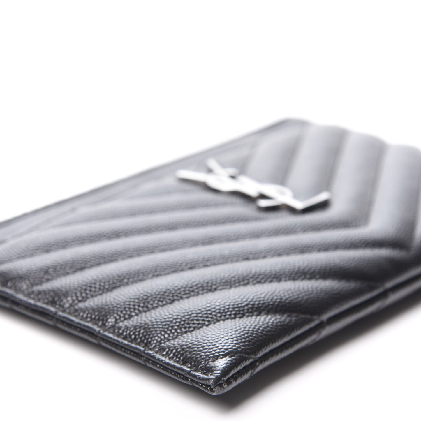 Grain De Poudre Chevron Monogram Bill Pouch Black