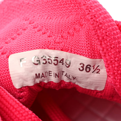 Chanel Mixed Fibers Quilted Womens CC Sneakers 36.5 Bright Pink 9 of 10
