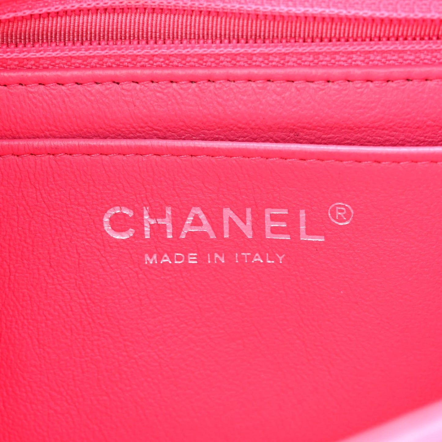 Lambskin Quilted Mini Rectangular Flap Fuchsia