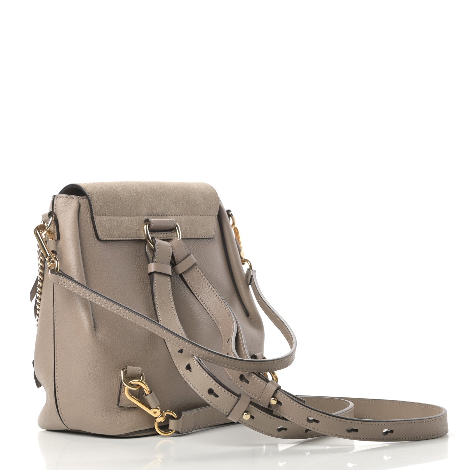 Chloe Suede Calfskin Small Faye Backpack Motty Grey 3 of 13