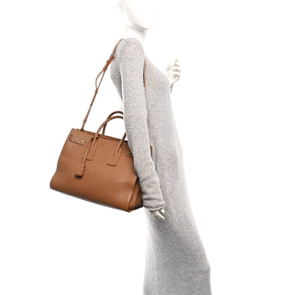 Saint Laurent Grained Calfskin Large Souple Sac De Jour Cinnamon 2 of 10