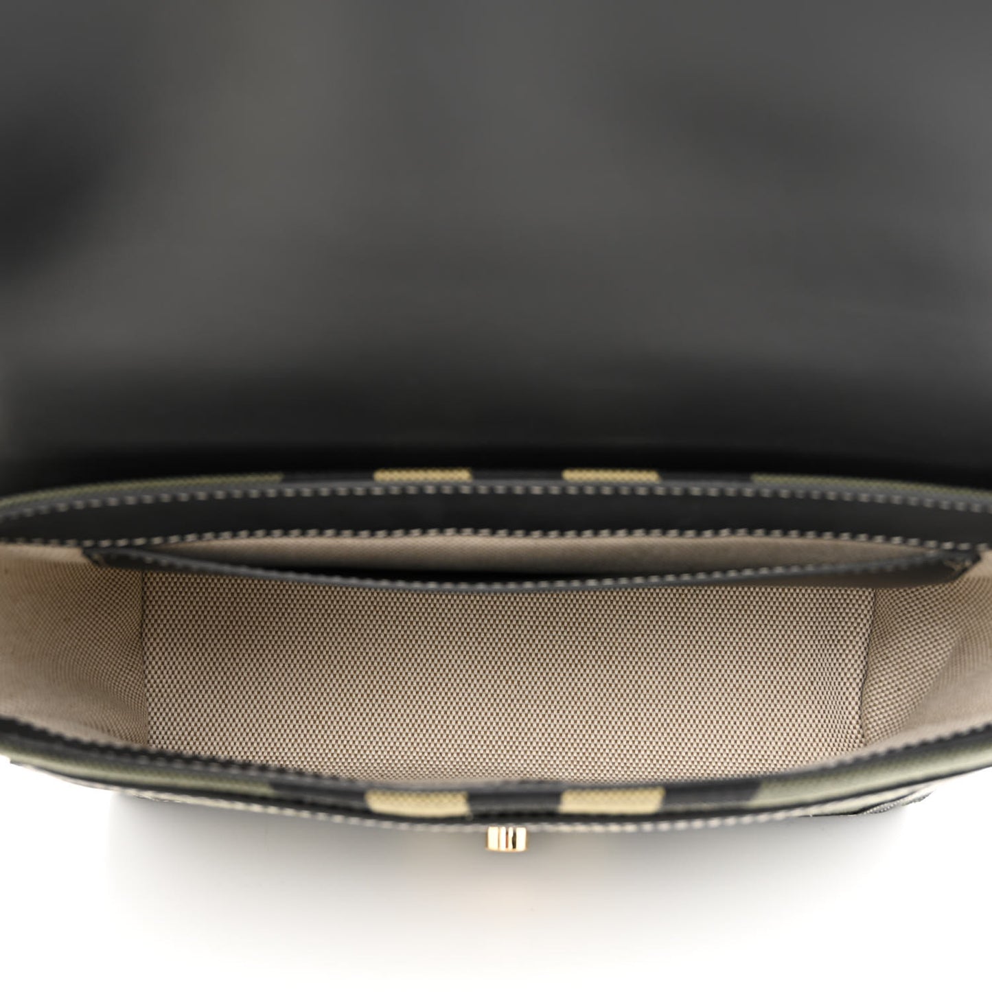 Calfskin Tartan Note Crossbody Bag Military Green