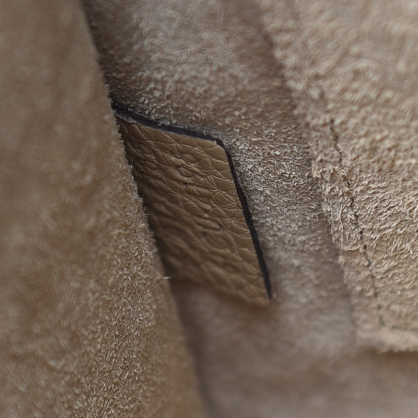 Drummed Calfskin Nano Luggage Dune