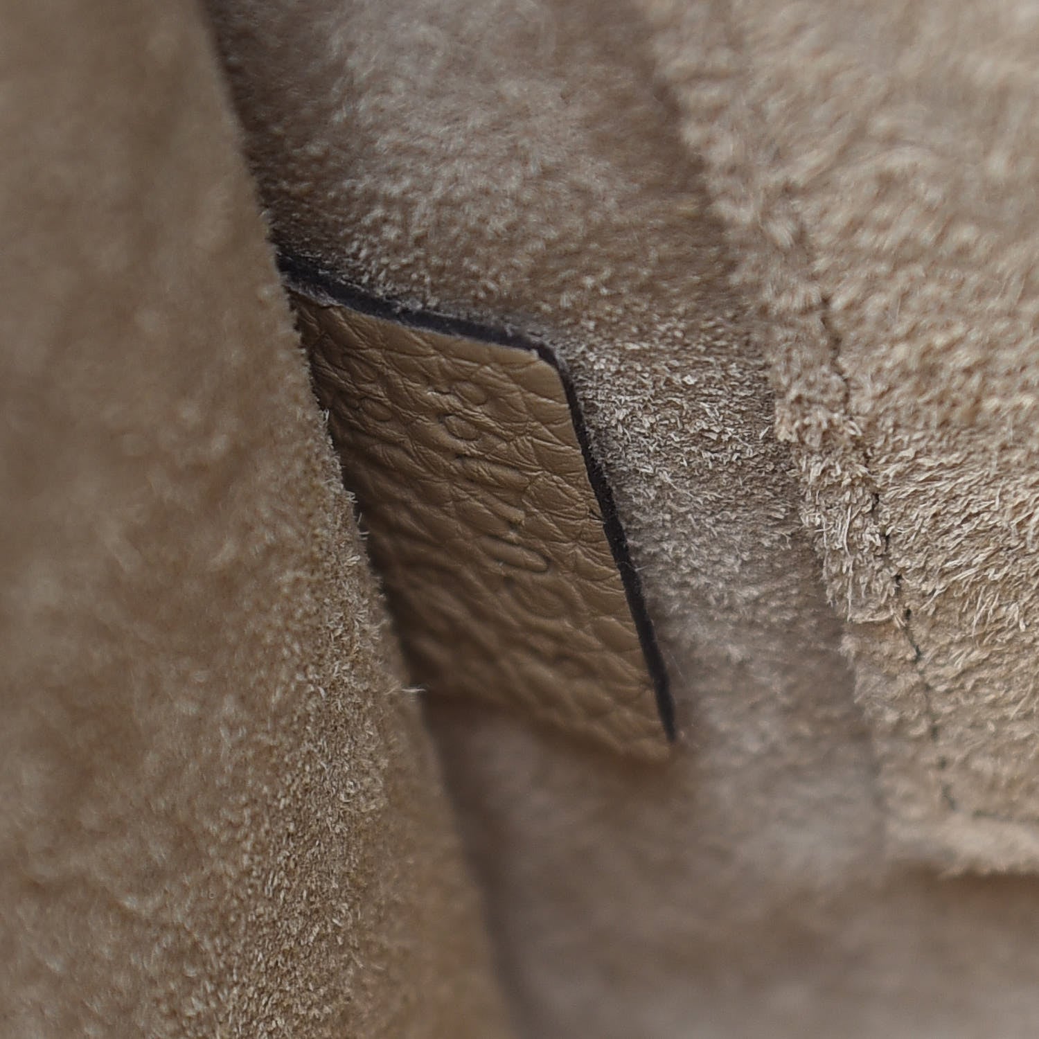 Celine Drummed Calfskin Nano Luggage Dune 7 of 12