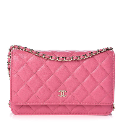 Chanel Caviar Quilted Wallet on Chain WOC Pink 1 of 11
