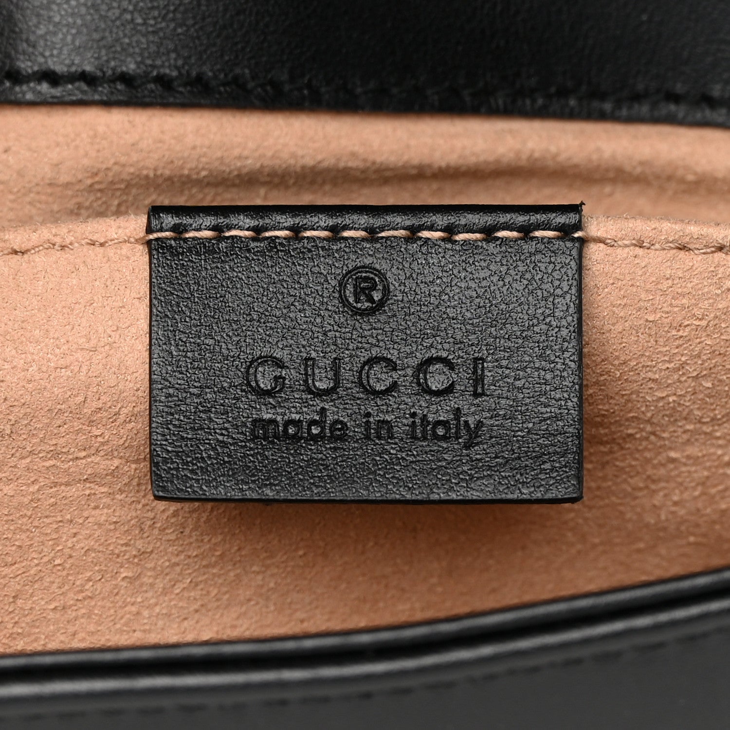 Gucci Calfskin Matelasse Mini GG Marmont Shoulder Bag Black 6 of 12