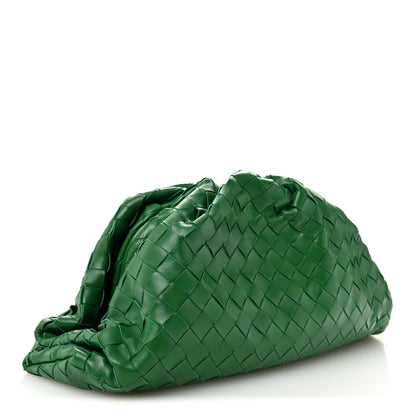 Bottega Veneta Nappa Maxi Intrecciato The Pouch Oversized Clutch Raintree 3 of 10