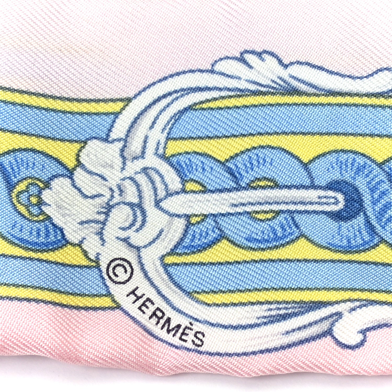 Hermes Silk Bride De Cour Twilly Rose Pale Ciel 3 of 4