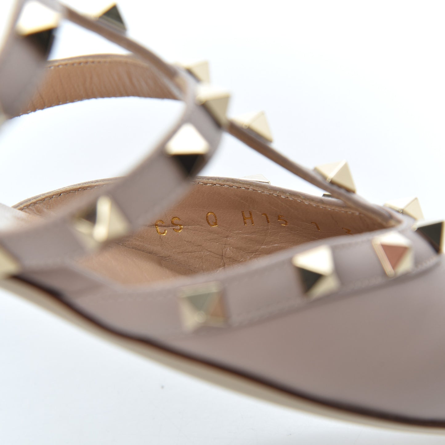 Nappa Rockstud Flat Cage Mules 39 Poudre
