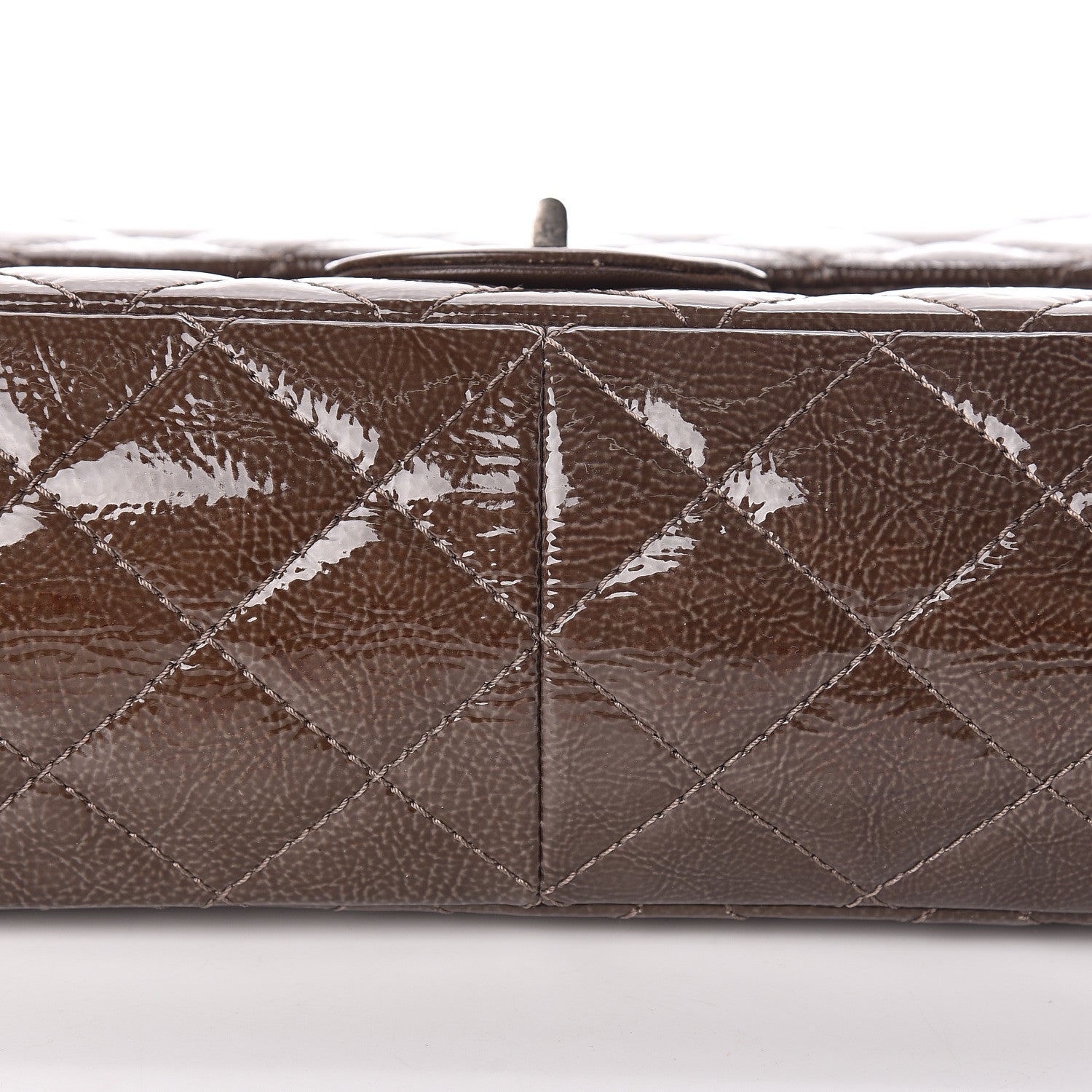Chanel Crinkled Patent Quilted 2.55 Reissue 227 Flap Brown 11 of 13