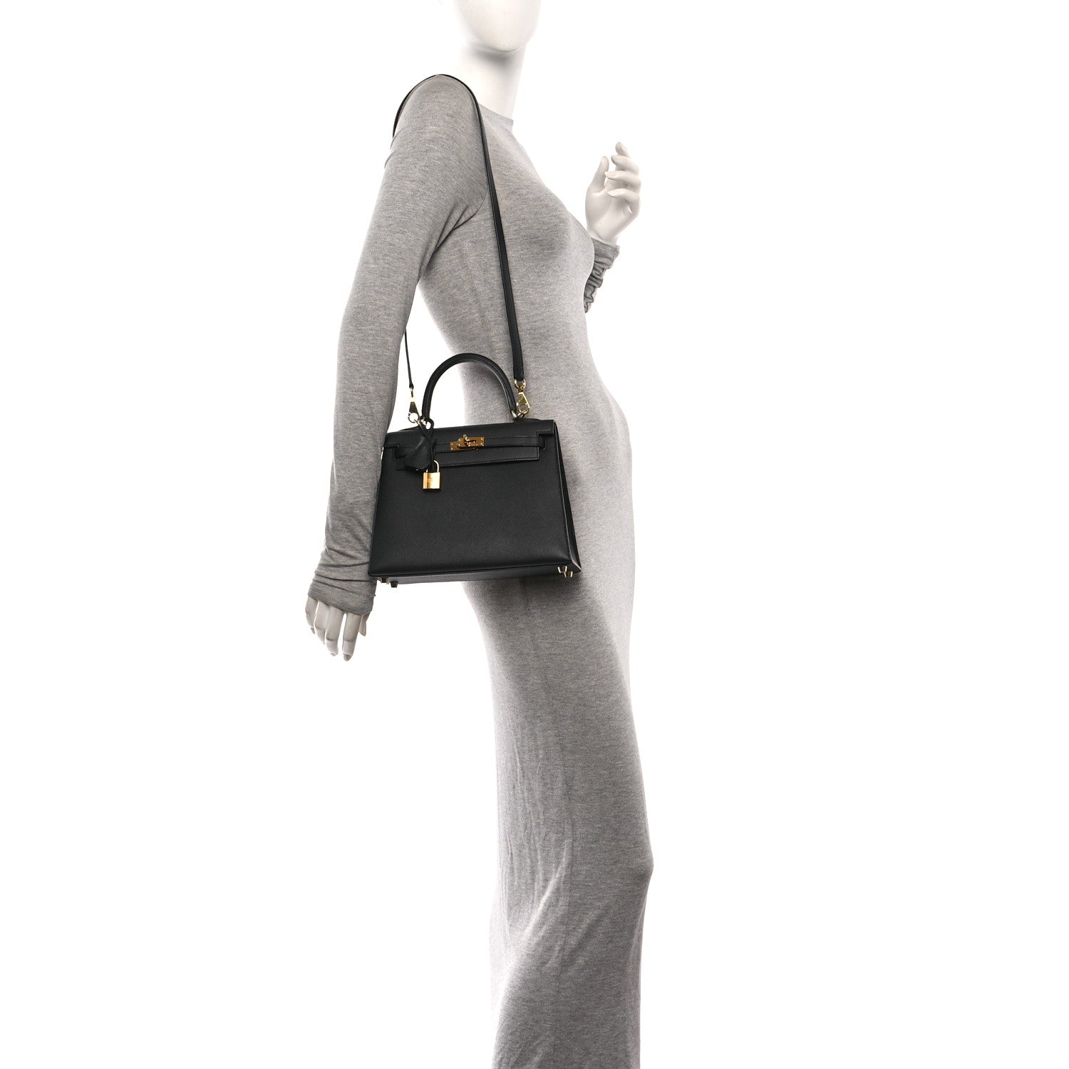 Hermes Epsom Kelly Sellier 25 Black 2 of 11
