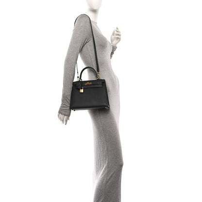Hermes Epsom Kelly Sellier 25 Black 2 of 11