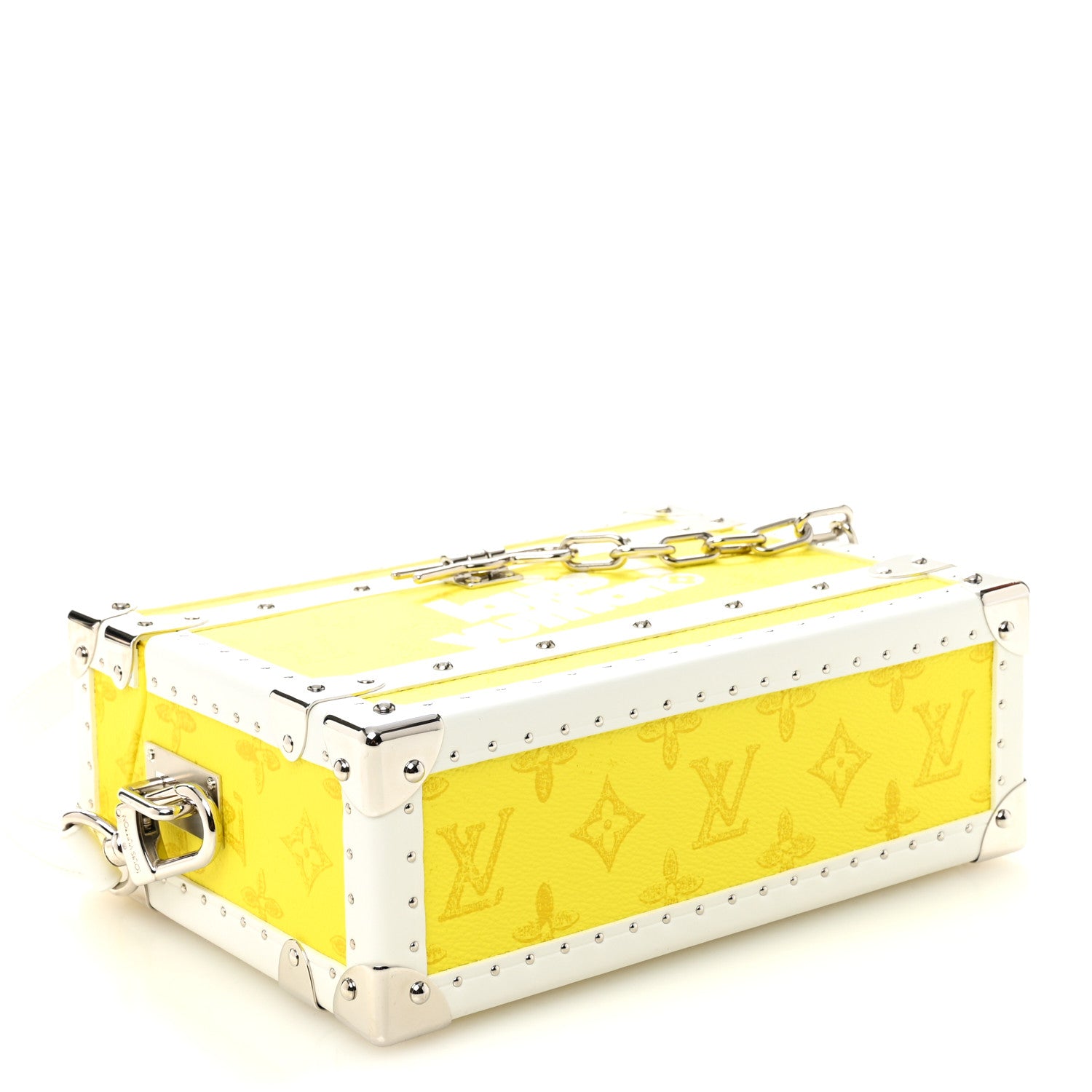 Louis Vuitton Vintage Monogram Everyday LV Clutch Trunk Jaune 4 of 9