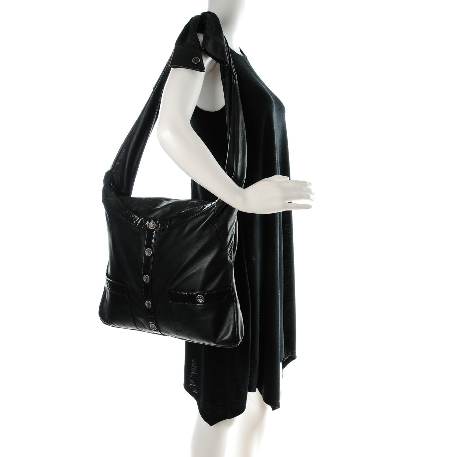 Chanel Lambskin Large Girl Bag Black 2 of 7
