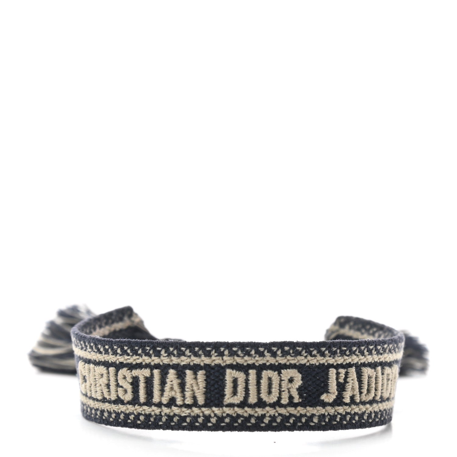 Christian Dior Woven Cotton J'Adior Friendship Bracelet Navy 1 of 3