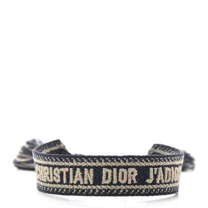 Christian Dior Woven Cotton J'Adior Friendship Bracelet Navy 1 of 3