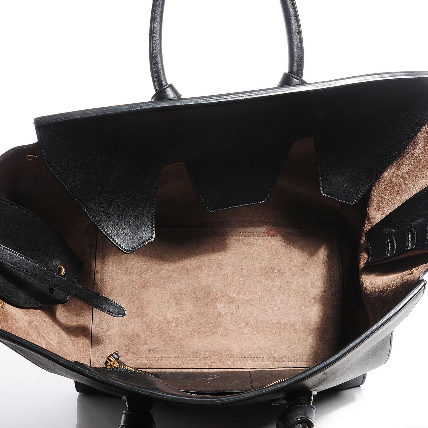 Smooth Calfskin Large Tie Knot Tote Black