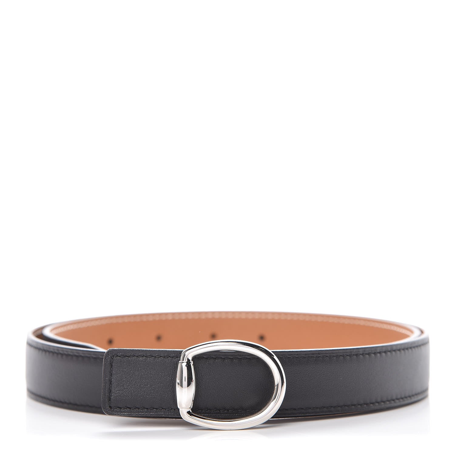 Hermes Epsom Swift 24mm Mors Belt 85 Gold Black 1 of 8
