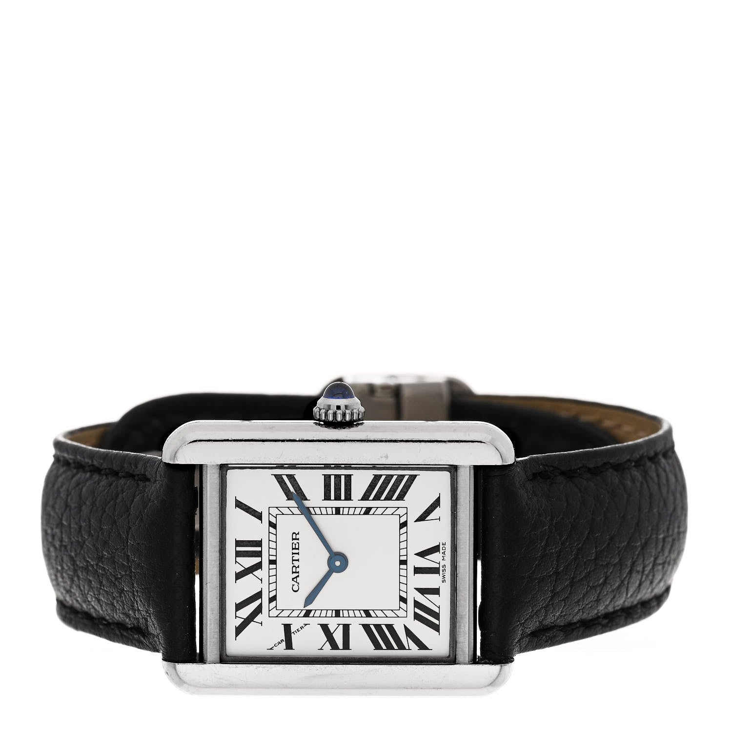 Cartier Stainless Steel Calfskin 24mm Tank Solo Quartz Watch 2 of 4
