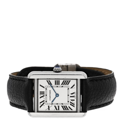 Cartier Stainless Steel Calfskin 24mm Tank Solo Quartz Watch 2 of 4