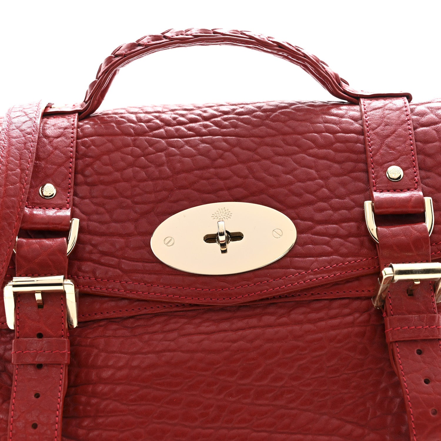 Mulberry Shrunken Calfskin Medium Alexa Red 14 of 16